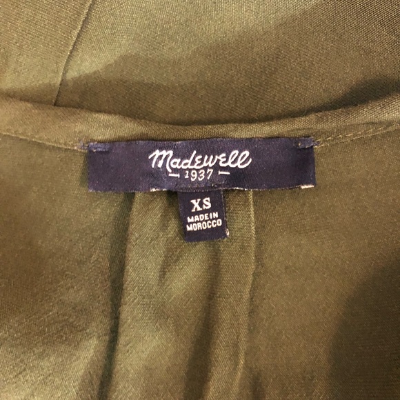 Madewell Long Sleeve Green Tunic Dress - Picture 7 of 8